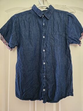 Ben Sherman Boy's Short-Sleeve Denim Shirt - Blue